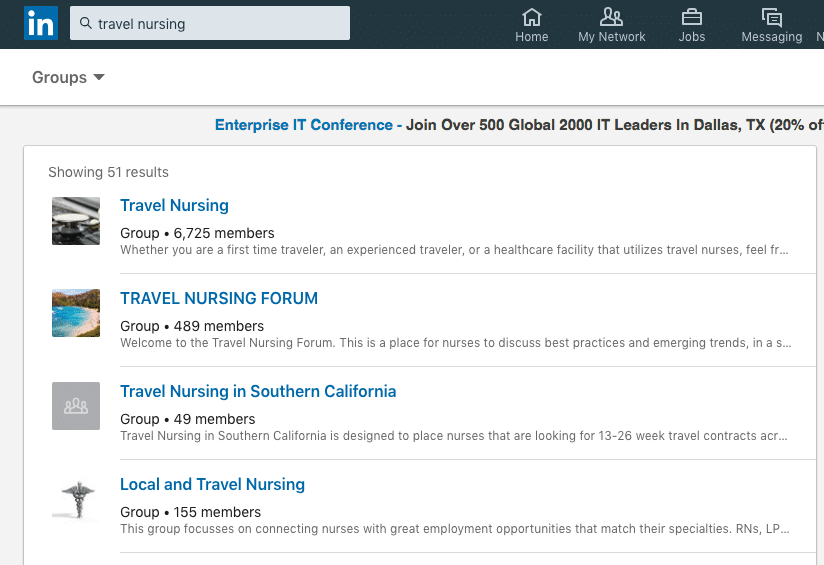 - Staffdna LinkedIn-travel healthcare social media