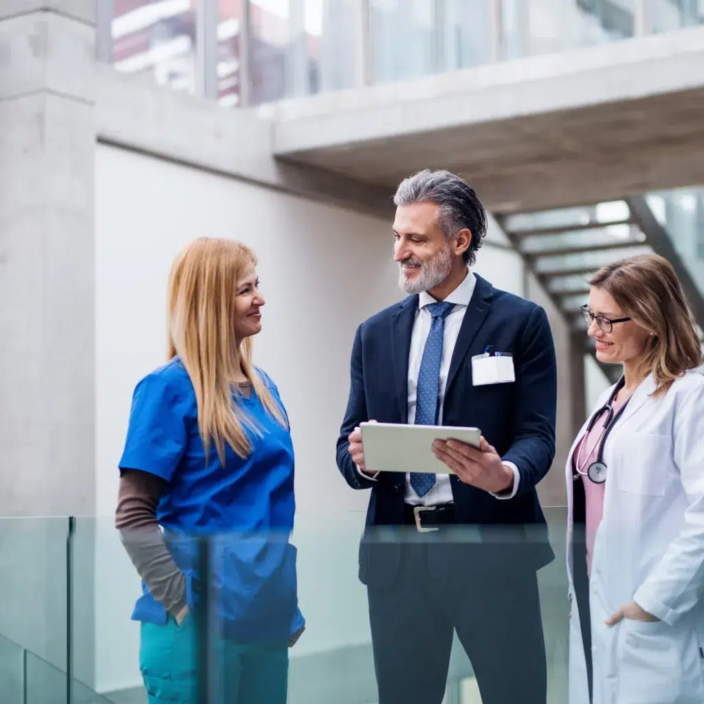 Group of doctors talking