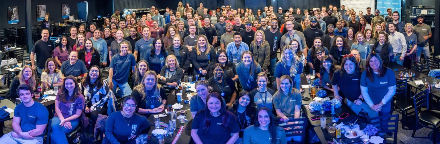 Picture of StaffDNA employees attending a company wide event.